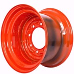 Set of 4, 10x16.5 Skid Steer Wheels/Rims 16.5x8.25 - Bobcat Orange