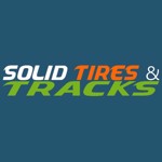 12x16.5 Non-Marking Solid Skid Steer Tires - Severe Duty White