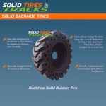 12x16.5/ 33x12-20 Backhoe Solid Rubber Tire for 2 Wheel Drive