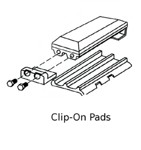 14" 350 mm Clip-On Rubber Pad Pitch 101mm - Heavy Duty