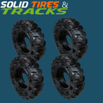 46x18 Solid Tires with 12 Bolt Rims